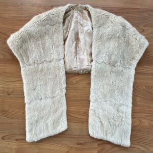 Classic Cream Faux Fur Stole Wrap